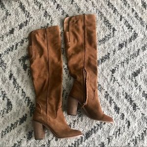 NWOT DOLCE VITA CAMEL SEUDE OVER THE KNEE BOOTS